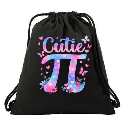 Cutie Pi Day Toddler Math Teacher Student Butterfly Pi 3.14 Drawstring Bag