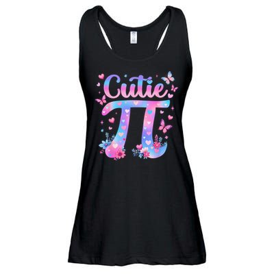 Cutie Pi Day Toddler Math Teacher Student Butterfly Pi 3.14 Ladies Essential Flowy Tank