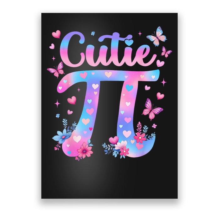 Cutie Pi Day Toddler Math Teacher Student Butterfly Pi 3.14 Poster