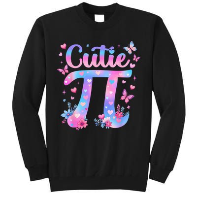 Cutie Pi Day Toddler Math Teacher Student Butterfly Pi 3.14 Tall Sweatshirt