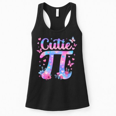 Cutie Pi Day Toddler Math Teacher Student Butterfly Pi 3.14 Womens Tank Top