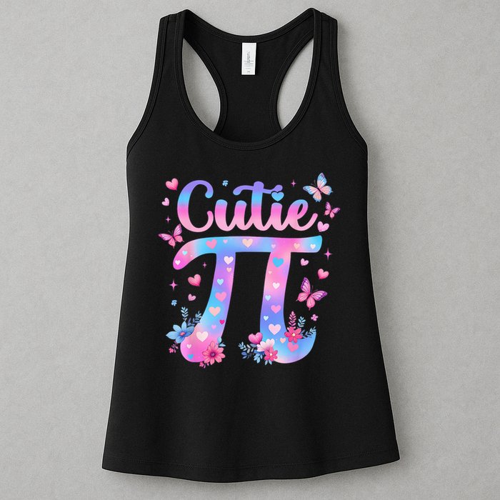 Cutie Pi Day Toddler Math Teacher Student Butterfly Pi 3.14 Womens Tank Top