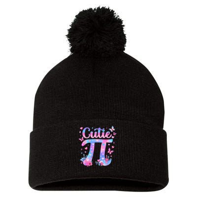 Cutie Pi Day Toddler Math Teacher Student Butterfly Pi 3.14 Pom Pom 12in Knit Beanie