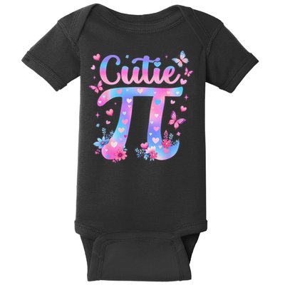 Cutie Pi Day Toddler Math Teacher Student Butterfly Pi 3.14 Baby Bodysuit