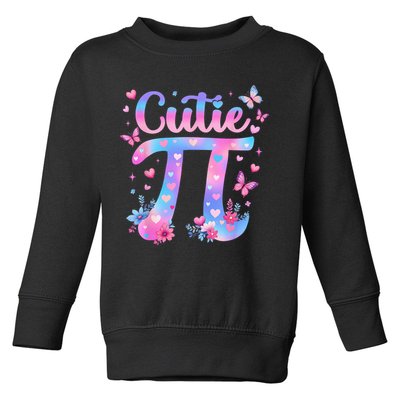 Cutie Pi Day Toddler Math Teacher Student Butterfly Pi 3.14 Toddler Sweatshirt