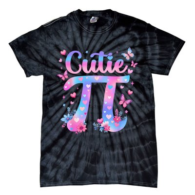 Cutie Pi Day Toddler Math Teacher Student Butterfly Pi 3.14 Tie-Dye T-Shirt