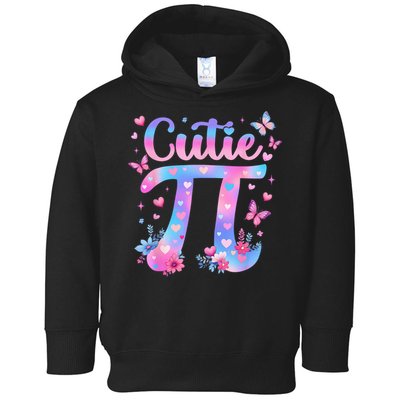 Cutie Pi Day Toddler Math Teacher Student Butterfly Pi 3.14 Toddler Hoodie