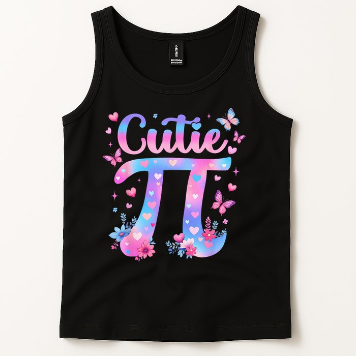 Cutie Pi Day Toddler Math Teacher Student Butterfly Pi 3.14 Tank Top