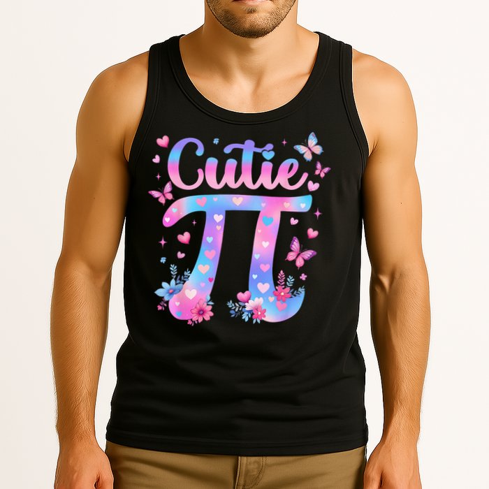 Cutie Pi Day Toddler Math Teacher Student Butterfly Pi 3.14 Tank Top