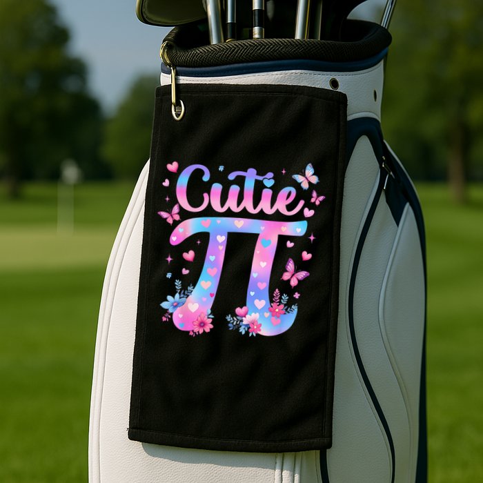 Cutie Pi Day Toddler Math Teacher Student Butterfly Pi 3.14 Golf Towel