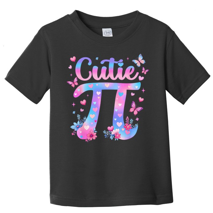 Cutie Pi Day Toddler Math Teacher Student Butterfly Pi 3.14 Toddler T-Shirt