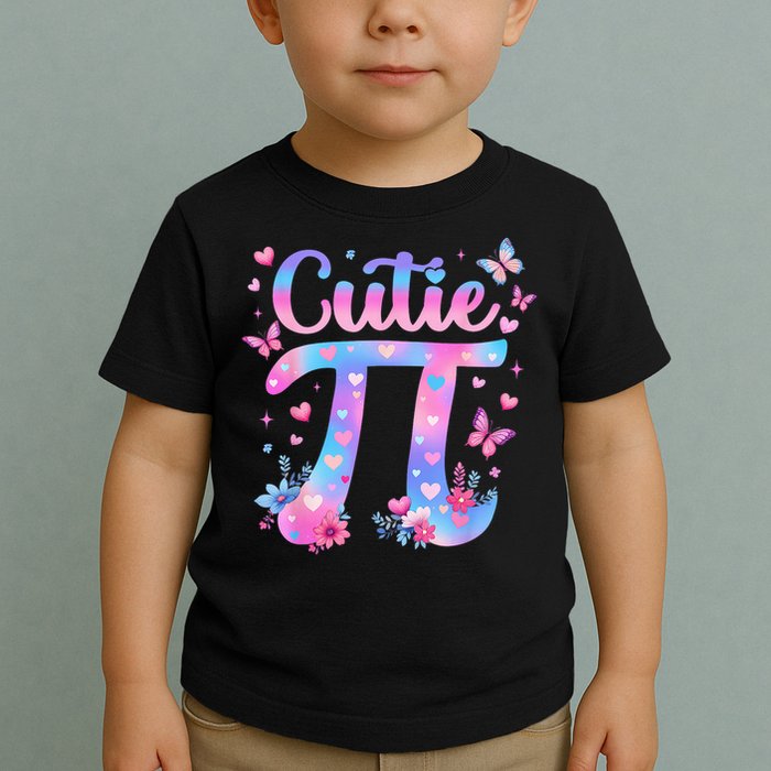 Cutie Pi Day Toddler Math Teacher Student Butterfly Pi 3.14 Toddler T-Shirt