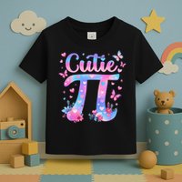 Cutie Pi Day Toddler Math Teacher Student Butterfly Pi 3.14 Toddler T-Shirt