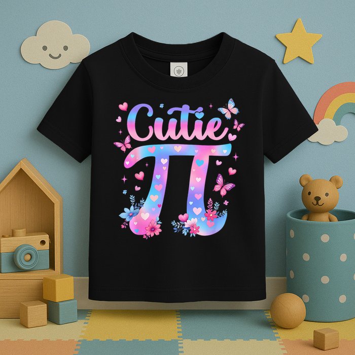 Cutie Pi Day Toddler Math Teacher Student Butterfly Pi 3.14 Toddler T-Shirt
