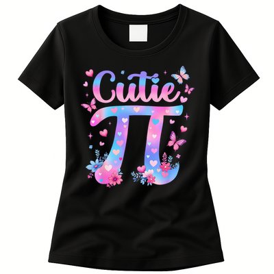 Cutie Pi Day Toddler Math Teacher Student Butterfly Pi 3.14 Womens T-Shirt