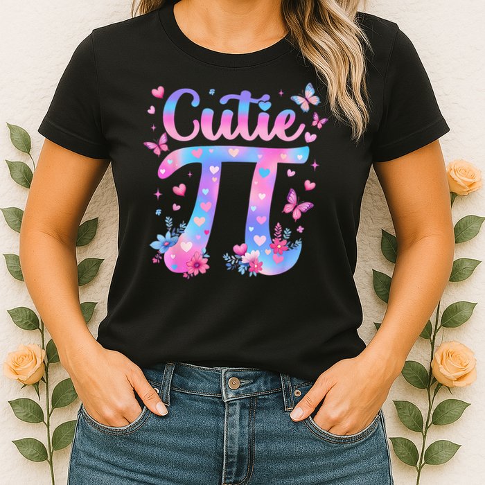Cutie Pi Day Toddler Math Teacher Student Butterfly Pi 3.14 Womens T-Shirt