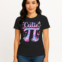Cutie Pi Day Toddler Math Teacher Student Butterfly Pi 3.14 Womens T-Shirt
