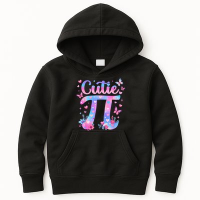 Cutie Pi Day Toddler Math Teacher Student Butterfly Pi 3.14 Kids Hoodie