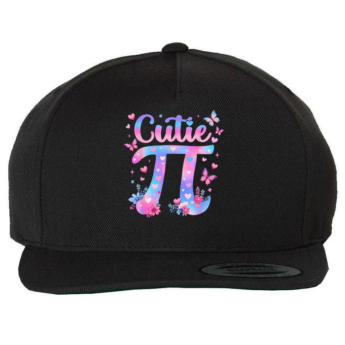 Cutie Pi Day Toddler Math Teacher Student Butterfly Pi 3.14 Wool Snapback Cap