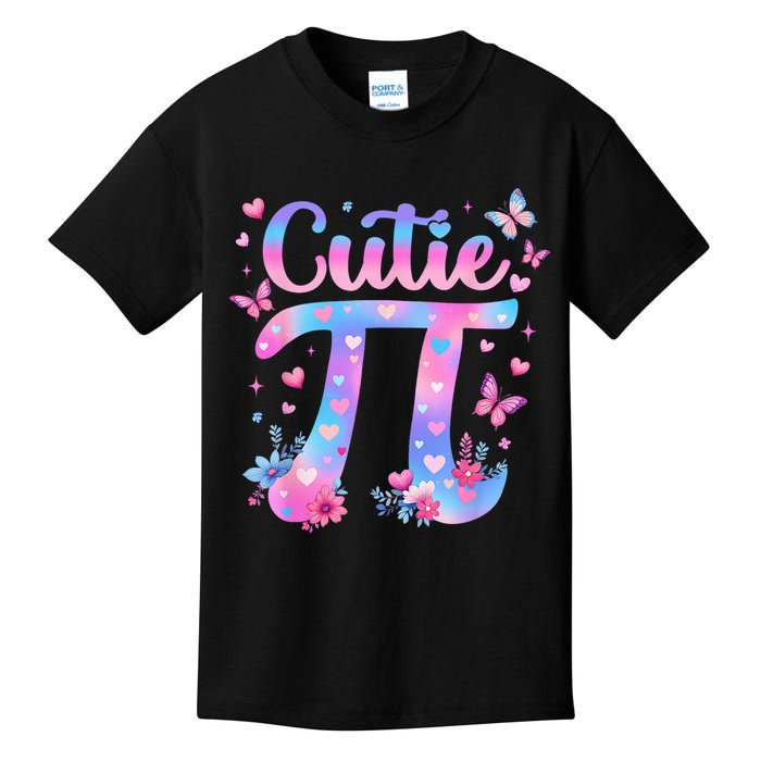 Cutie Pi Day Toddler Math Teacher Student Butterfly Pi 3.14 Kids T-Shirt
