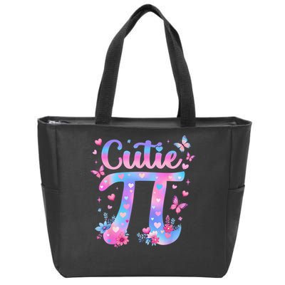 Cutie Pi Day Toddler Math Teacher Student Butterfly Pi 3.14 Zip Tote Bag