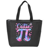 Cutie Pi Day Toddler Math Teacher Student Butterfly Pi 3.14 Zip Tote Bag