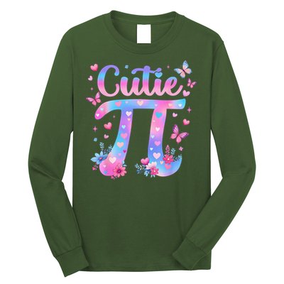 Cutie Pi Day Toddler Math Teacher Student Butterfly Pi 3.14 Long Sleeve Shirt