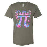 Cutie Pi Day Toddler Math Teacher Student Butterfly Pi 3.14 V-Neck T-Shirt