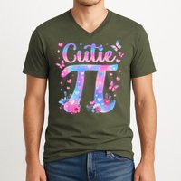 Cutie Pi Day Toddler Math Teacher Student Butterfly Pi 3.14 V-Neck T-Shirt