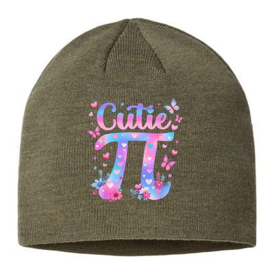 Cutie Pi Day Toddler Math Teacher Student Butterfly Pi 3.14 Sustainable Beanie