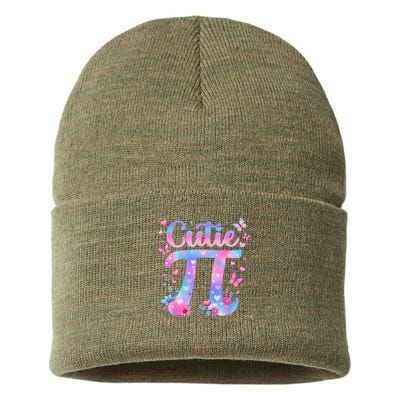 Cutie Pi Day Toddler Math Teacher Student Butterfly Pi 3.14 Sustainable Knit Beanie