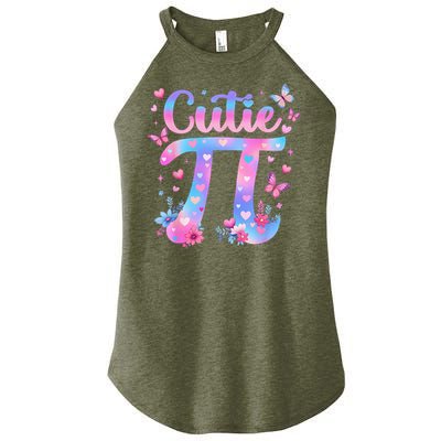 Cutie Pi Day Toddler Math Teacher Student Butterfly Pi 3.14 Women's Perfect Tri Rocker Tank
