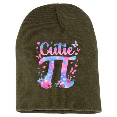 Cutie Pi Day Toddler Math Teacher Student Butterfly Pi 3.14 Short Acrylic Beanie