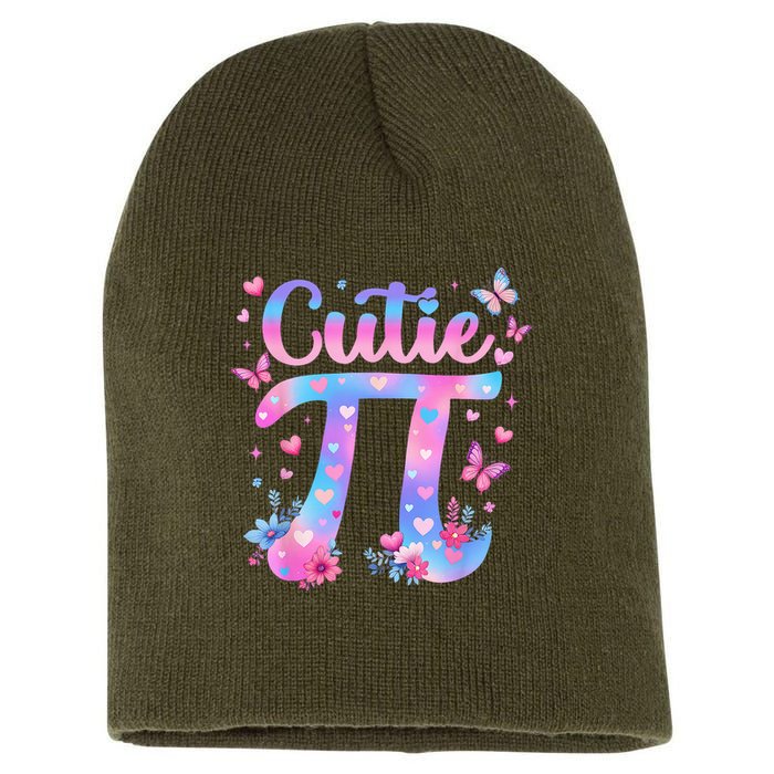 Cutie Pi Day Toddler Math Teacher Student Butterfly Pi 3.14 Short Acrylic Beanie