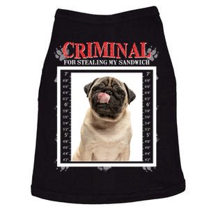 Custom Photo Dog Criminal For Stealing My Sandwich Doggie Tank