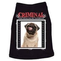 Custom Photo Dog Criminal For Stealing My Sandwich Doggie Tank