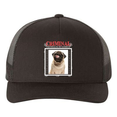 Custom Photo Dog Criminal For Stealing My Sandwich Yupoong Adult 5-Panel Trucker Hat