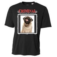 Custom Photo Dog Criminal For Stealing My Sandwich Cooling Performance Crew T-Shirt