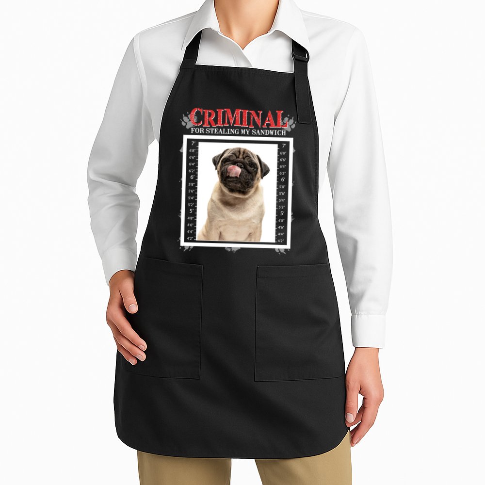 Custom Photo Dog Criminal For Stealing My Sandwich Apron