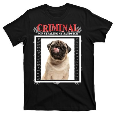 Custom Photo Dog Criminal For Stealing My Sandwich T-Shirt