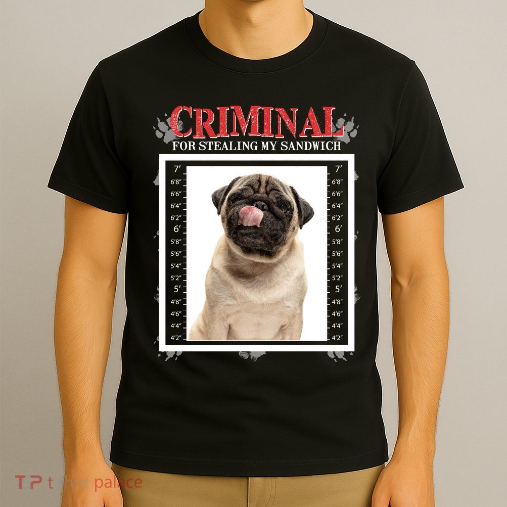 Custom Photo Dog Criminal For Stealing My Sandwich T-Shirt