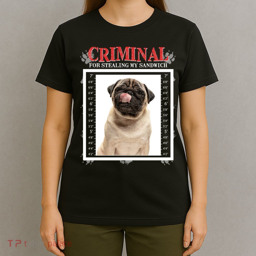 Custom Photo Dog Criminal For Stealing My Sandwich T-Shirt
