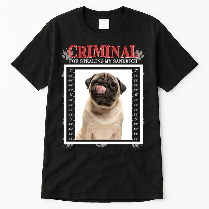 Custom Photo Dog Criminal For Stealing My Sandwich Tall T-Shirt