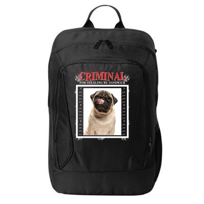 Custom Photo Dog Criminal For Stealing My Sandwich City Backpack