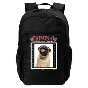 Custom Photo Dog Criminal For Stealing My Sandwich Daily Commute Backpack