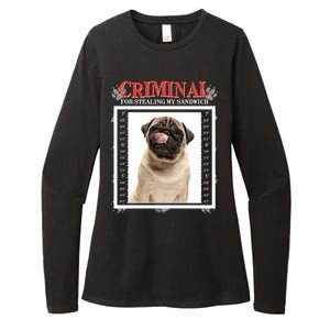 Custom Photo Dog Criminal For Stealing My Sandwich Womens CVC Long Sleeve Shirt