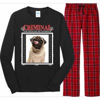 Custom Photo Dog Criminal For Stealing My Sandwich Long Sleeve Pajama Set