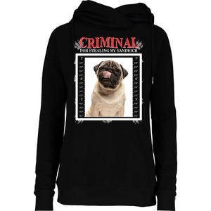 Custom Photo Dog Criminal For Stealing My Sandwich Womens Funnel Neck Pullover Hood