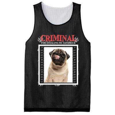Custom Photo Dog Criminal For Stealing My Sandwich Mesh Reversible Basketball Jersey Tank