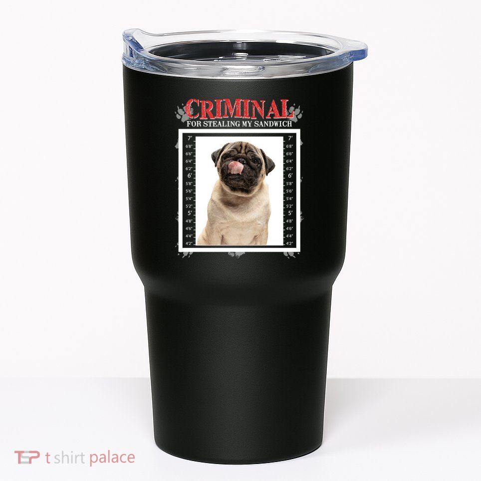 Custom Photo Dog Criminal For Stealing My Sandwich Tumbler